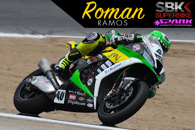 Romas Ramos riders his Spark Exhaust powered Kawasaki ZX-6R