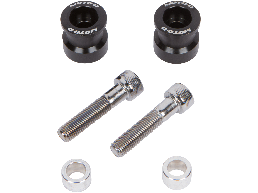 MOTOD Motorcycle Swingarm Spools Black (10mm)