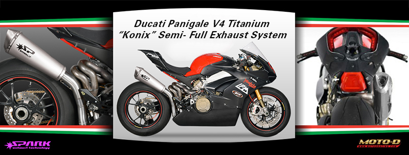 Spark Ducati Panigale V4 Titanium Konix Semi-Full Exhaust System