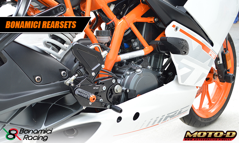 ktm rc390 rearsets are light and strong